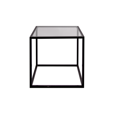 Mesa Lateral CUBO 40 Negro GLASS