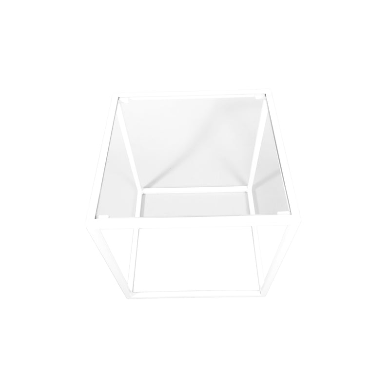 Mesa Lateral Cubo 40 | BLANCO GLASS