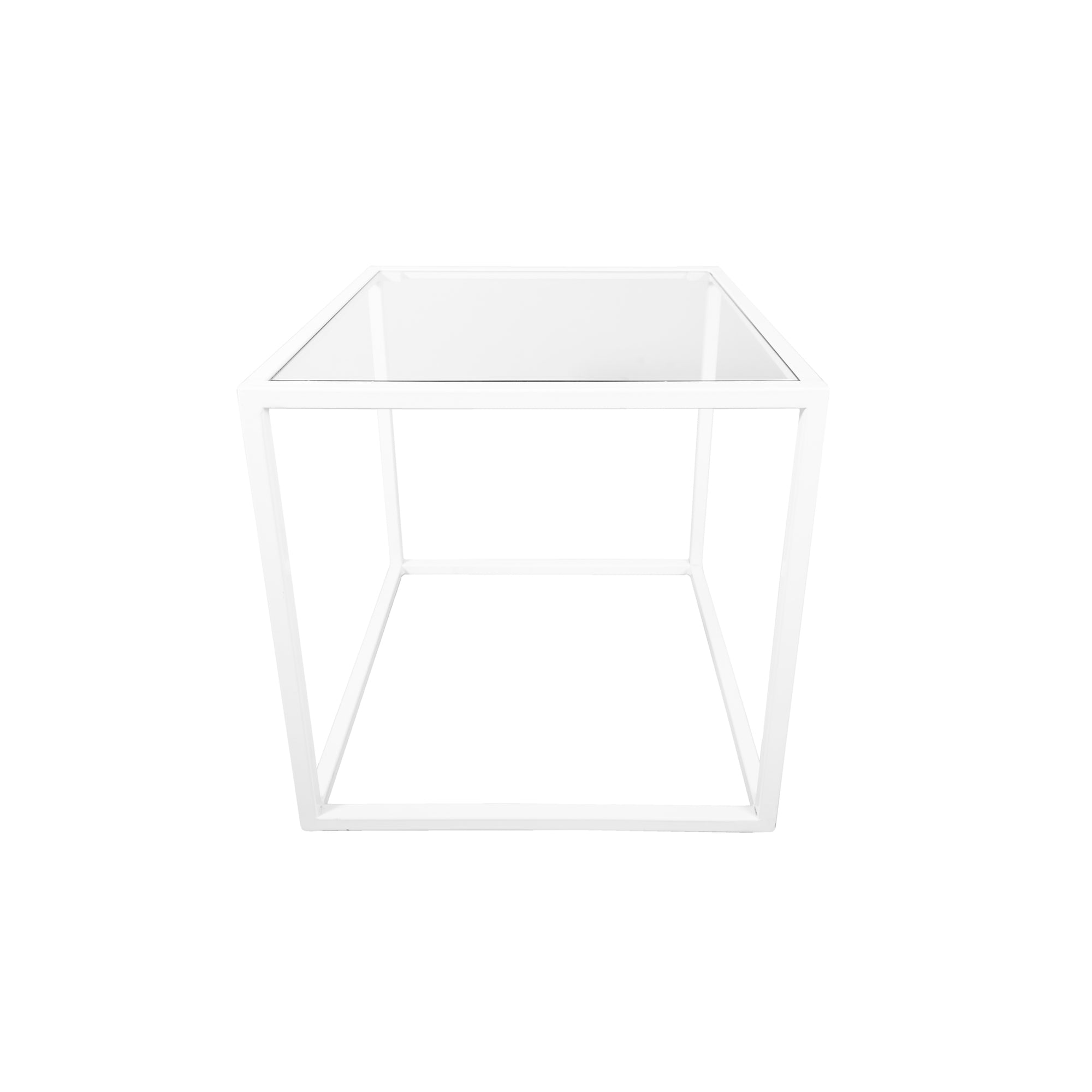 Mesa Lateral Cubo 40 | BLANCO GLASS