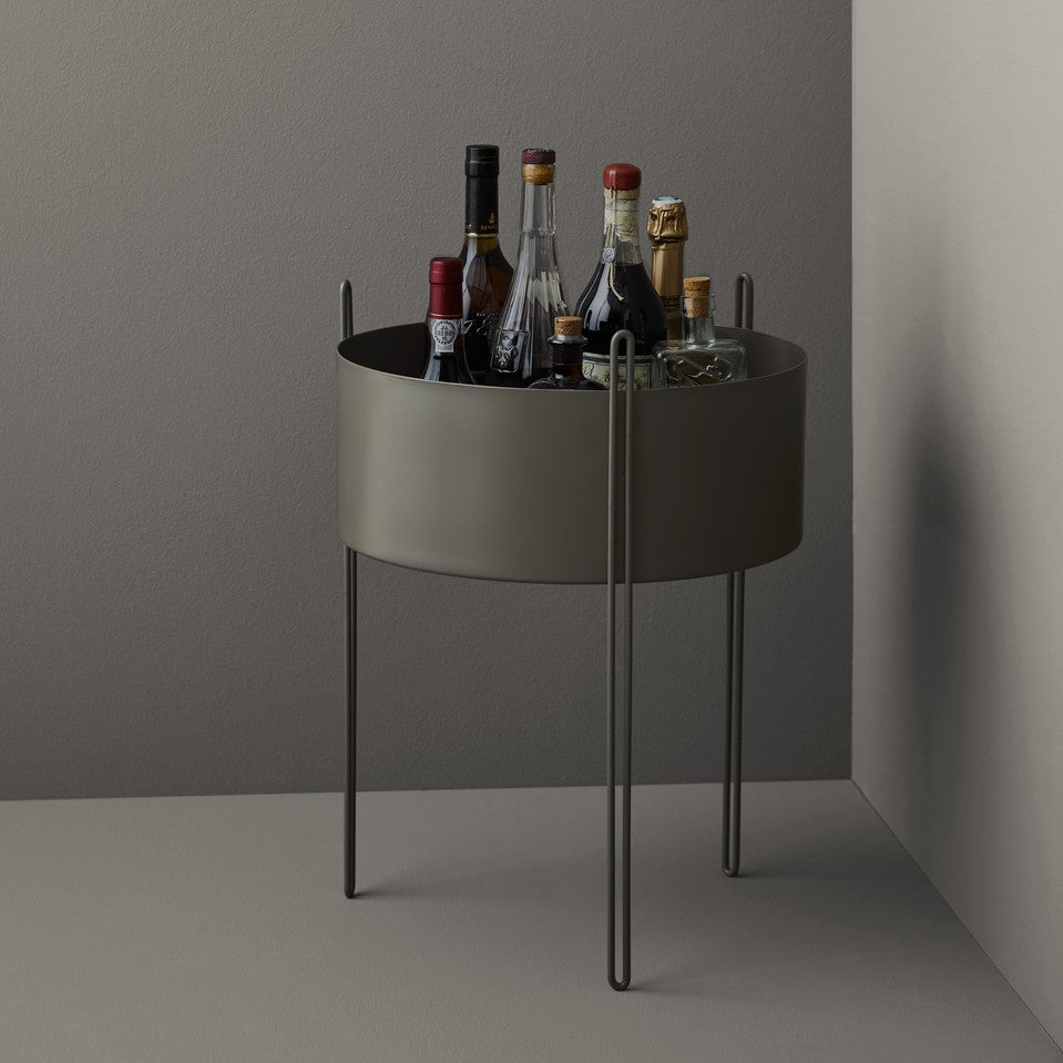 Plant Station ALTO 40 Circular | Metal Olive