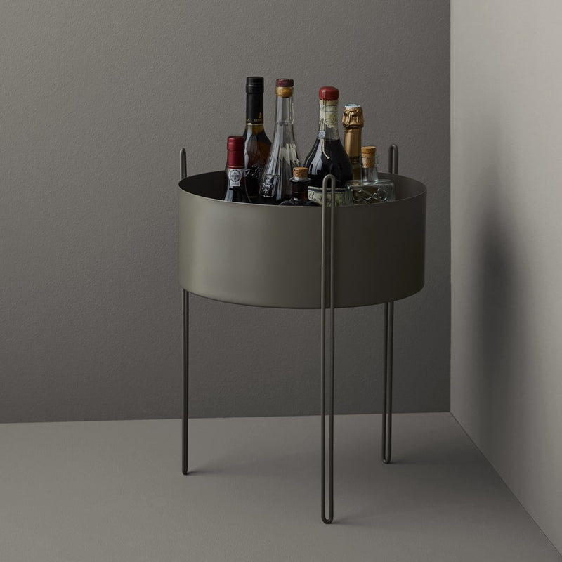 Plant Station ALTO 40 Circular | Metal Olive