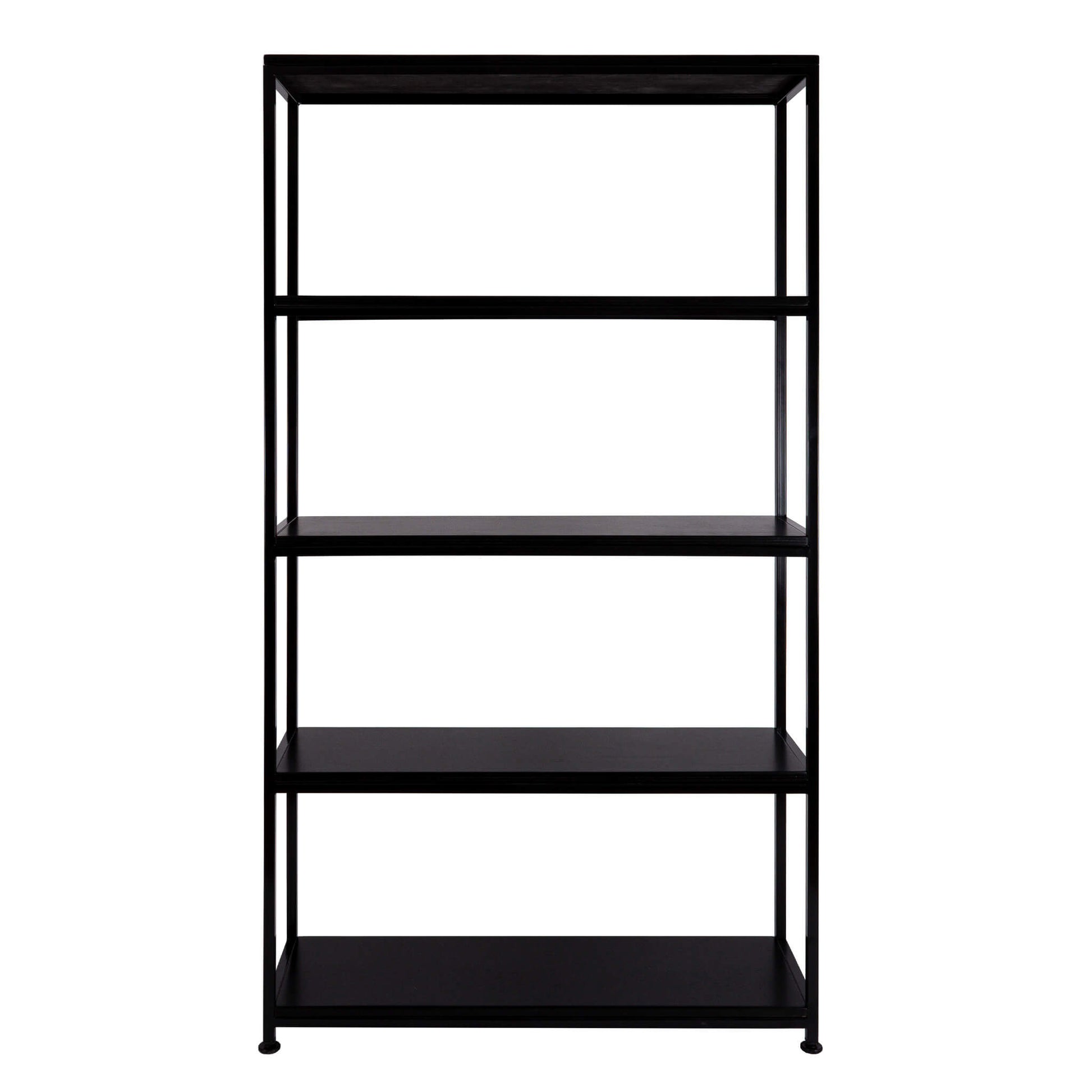 estante con compartimientos negro de madera