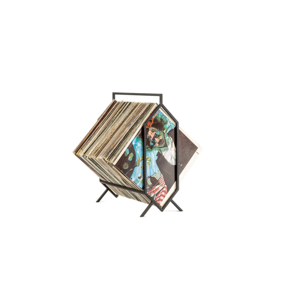 Porta Vinilo 1 Nivel  LUXE METAL BLACK — Kallfu.cl