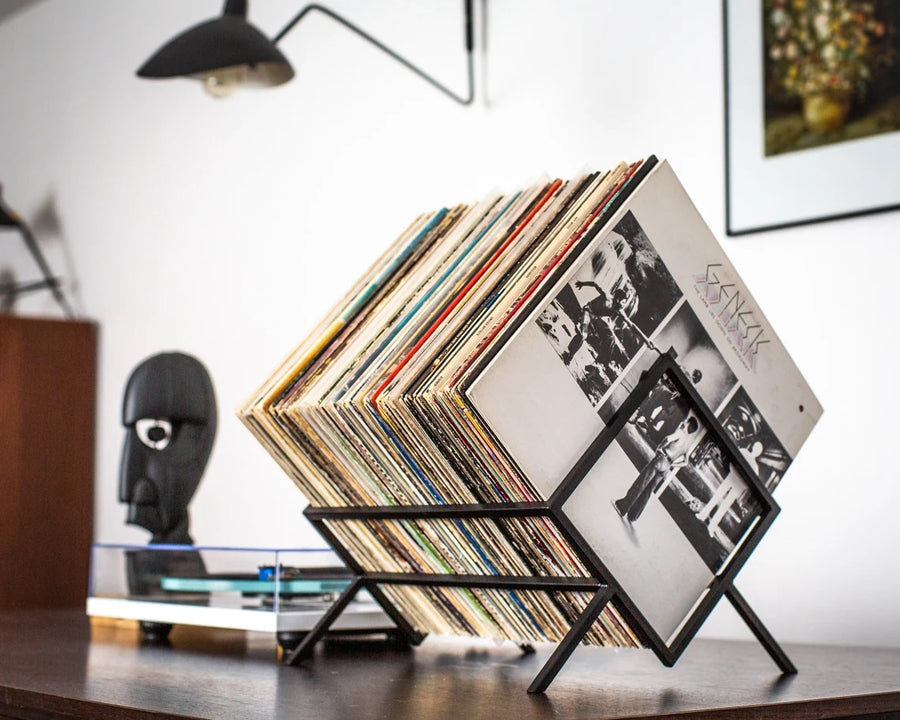 Porta Vinilos 50 Metal BLACK — Kallfu.cl